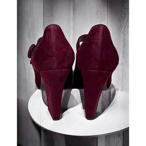 Prada 100mm Peep MJ Suede Pump Size 39 - Picture 3 of 8